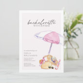 Invitation Week-end de la soirée de Bachelorette de Pink Beac (Debout devant)