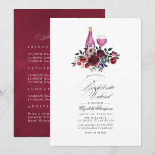Invitation Week-end de l'enterrement de vie de jeune fille au