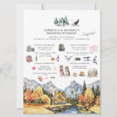 Invitation Week-end de mariage à Seattle | Itinéraire (Devant)