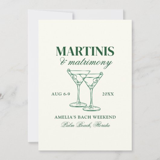 Invitation Week-end de maris et mariage (Devant)