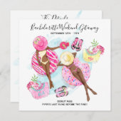 Invitation Week-end de plage de Bachelorette (Devant / Derrière)