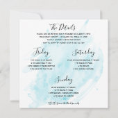 Invitation Week-end de plage de Bachelorette (Dos)