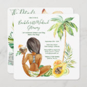 Invitation Week-end de plage de Bachelorette de jeune mariée (Devant / Derrière)