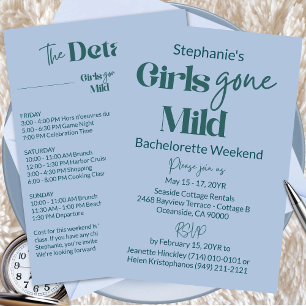Invitation Week-end de plage pour enterrement de vie de jeune