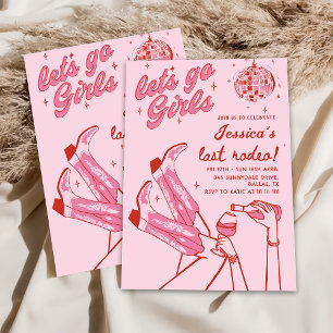 Invitation Week-end de rodéo pour enterrement de vie de jeune