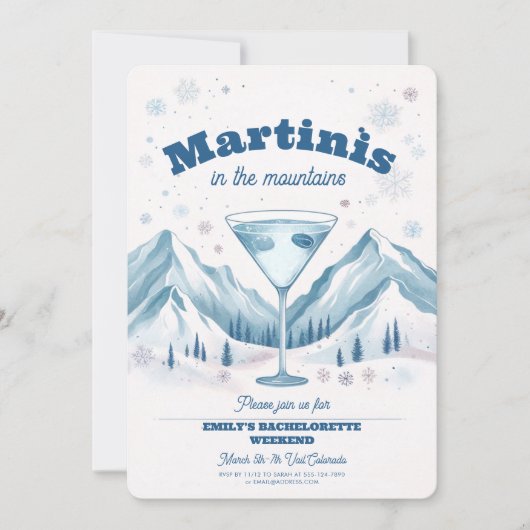 Invitation Week-end de ski d'hiver (Devant)