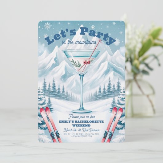 Invitation Week-end de ski d'hiver (Debout devant)