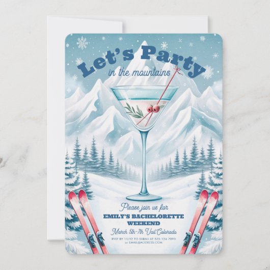 Invitation Week-end de ski d'hiver (Devant)