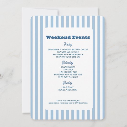 Invitation Week-end de ski d'hiver (Dos)