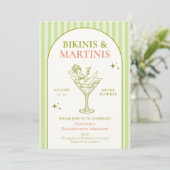 Invitation Week-end d'enterrement avec Bikinis et Martinis (Debout devant)