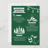 Invitation Week-end d'enterrement de camping vert (Dos)