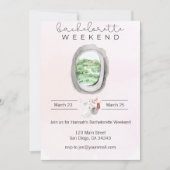 Invitation Week-end d'enterrement de vie de jeune fille à l'a (Devant)