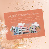 Invitation Week-end d'enterrement de vie de jeune fille à Mia