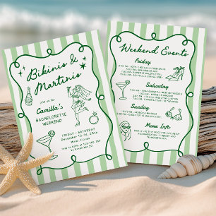 Invitation Week-end d'enterrement de vie de jeune fille Bikin