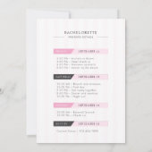 Invitation Week-end d'enterrement de vie de jeune fille Bikin (Dos)