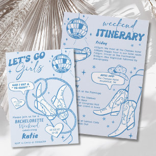 Invitation Week-end d'enterrement de vie de jeune fille Cowgi