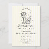 Invitation Week-end d'enterrement de vie de jeune fille rétro (Devant)