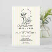 Invitation Week-end d'enterrement de vie de jeune fille rétro (Debout devant)