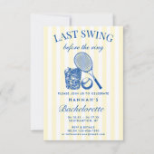 Invitation Week-end d'enterrement de vie de jeune fille rétro (Devant)