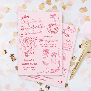 Invitation Week-end d'enterrement de vie de jeune fille roman