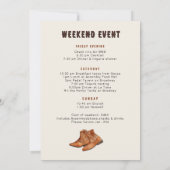 Invitation Week-end d'enterrement de vie de jeune fille Rusti (Dos)