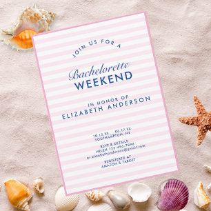 Invitation Week-end d'enterrement Rétro Moderne Vintage Rose