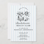 Invitation Week-end d'enterrement rétro western vintage bleu (Devant)