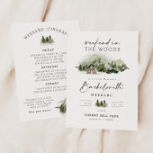 Invitation Week-end en Bois Camping Bachelorette