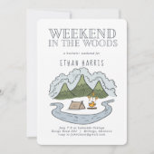 Invitation Week-end en forêt | Enterrement de vie de garçon (Devant)