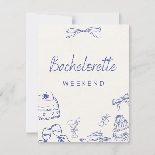 Invitation week-end enterrement de vie de jeune fi (Devant)