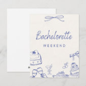 Invitation week-end enterrement de vie de jeune fi (Devant / Derrière)