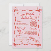 Invitation Week-end Enterrement de Vie de Jeune Fille Cowgirl (Dos)