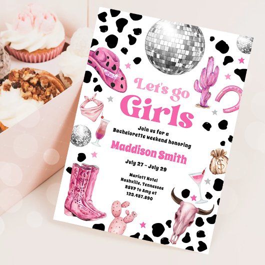 Invitation Week-end enterrement de vie de jeune fille Space C