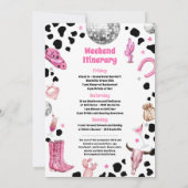 Invitation Week-end enterrement de vie de jeune fille Space C (Dos)