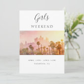 Invitation Week-end entre filles à Los Angeles enterrement de (Debout devant)