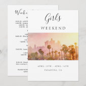 Invitation Week-end entre filles à Los Angeles enterrement de (Devant / Derrière)