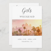 Invitation Week-end entre filles à Los Angeles pour enterreme (Devant / Derrière)