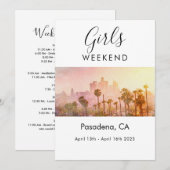 Invitation Week-end entre filles à Los Angeles pour l'enterre (Devant / Derrière)