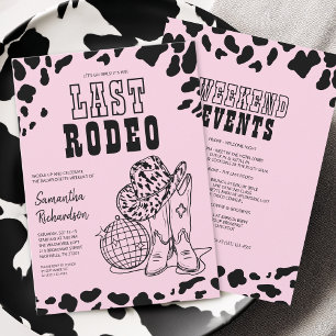 Invitation Week-end entre filles à Nashville en cowgirl rose
