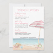 Invitation Week-end entre filles Bachelorette plage (Dos)