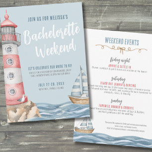 Invitation Week-end entre filles nautique enterrement de vie