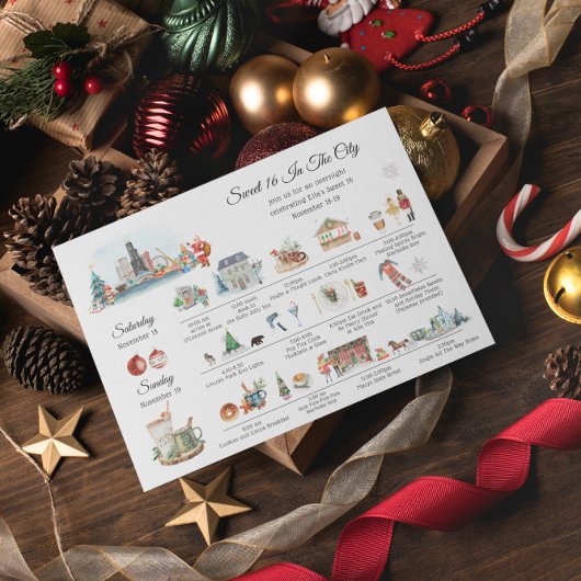 Invitation Week-end entre filles | Noël à Chicago
