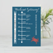 Invitation Week-end entre filles thème crabe marin pour EVJF (Debout devant)