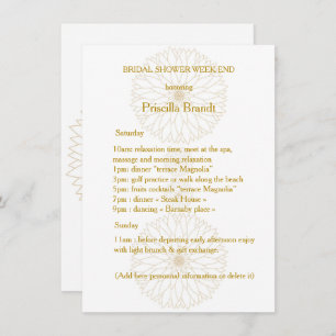 Invitation Week-end Fête de l'mariée, suite Monet's Dahlia, b