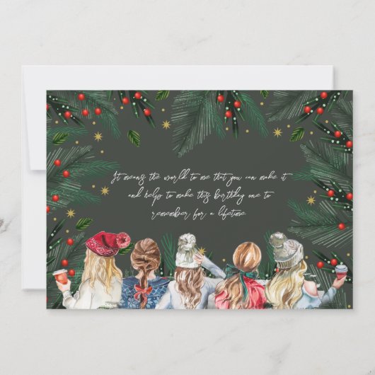 Invitation Week-end filles | Noël à Chicago (Dos)