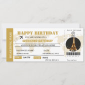 Invitation Week-end Getaway Anniversaire Passe-pension Ticket (Devant)