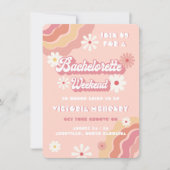 Invitation Week-end Hippie Retro Bachelorette (Devant)