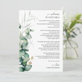 Invitation Week-end Mariage Itinéraire Verdure Eucalyptus (Debout devant)