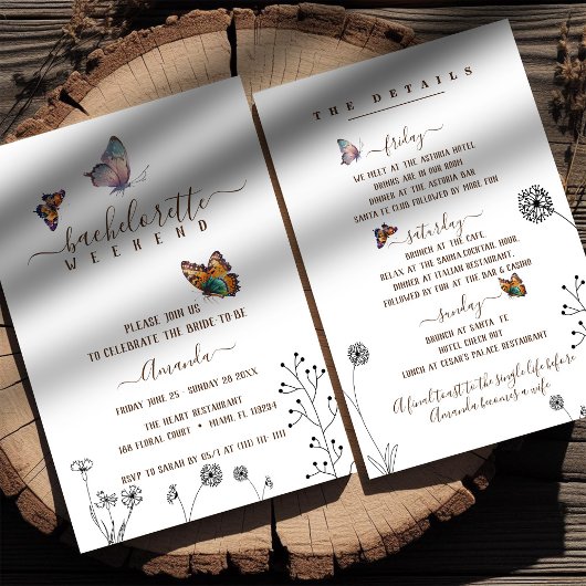 Invitation Week-end minimaliste entre filles
