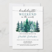 Invitation Week-End Moderne Dans Le Bois Bachelorette Party I (Devant)